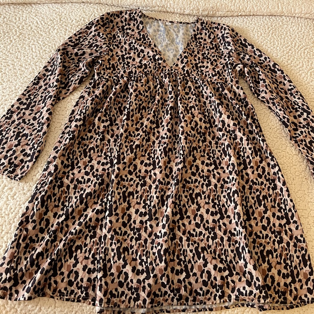 Leopard Babydoll Dress